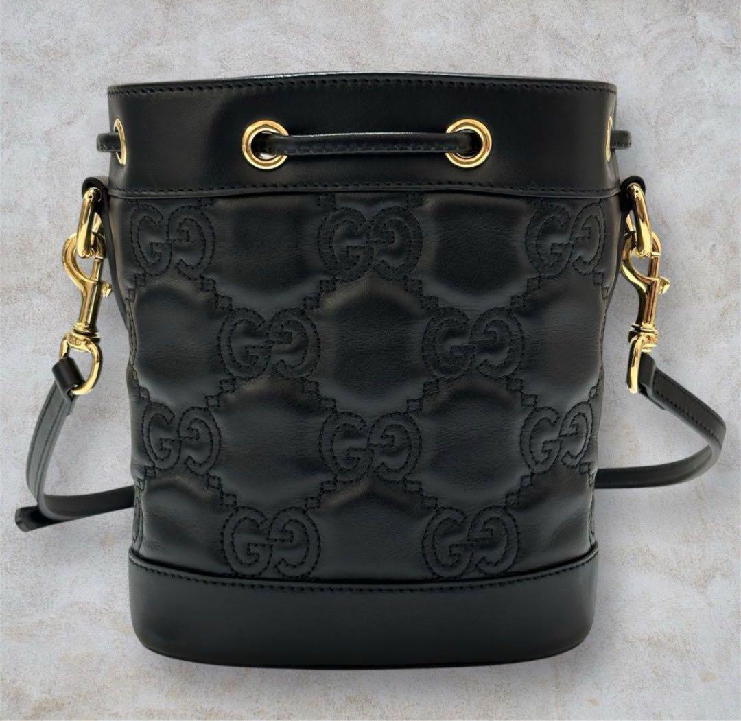 【正規品】GUCCI バケットバッグ　ショルダーバッグ　GGマトラッセ　極美品
