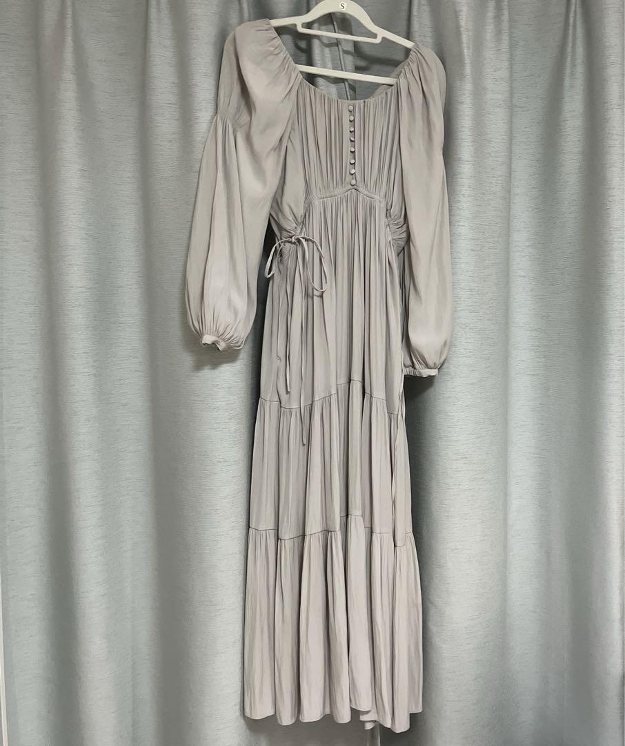 herlipto Side Bow Satin Long Dress ワンピース herlipto Side Bow Satin Long Dress ワンピース