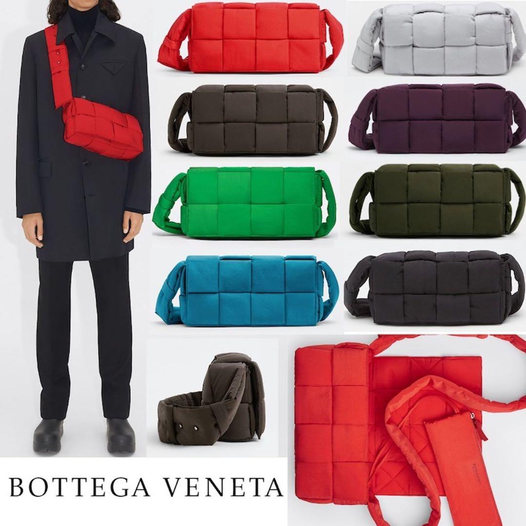 ボッテガヴェネタBottega venetaパデッド テック カセットバッグ赤