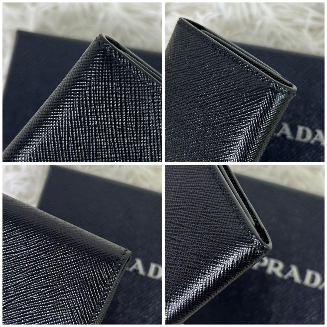 【極美品】PRADA プラダ キーケース ブラック サフィアーノ 6連