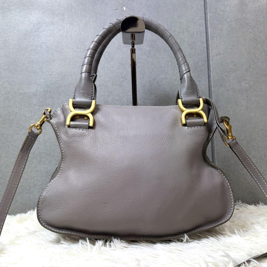 極美品】クロエ マーシー ハンドバッグ ショルダー 2way グレー系