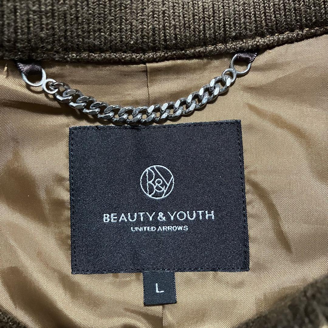 beauty&youth  ラムレザーシングル ライダース ジャケット　Lサイズ