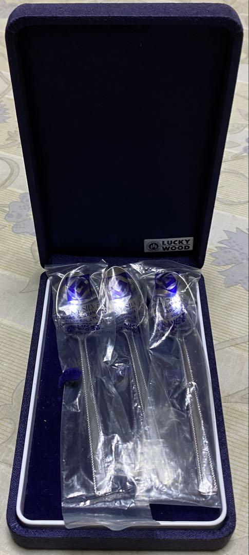 未使用 保管品 ラッキーウッド カトラリー LUCKY SILVER 刻印 未使用 保管品 ラッキーウッド カトラリー LUCKY SILVER 刻印