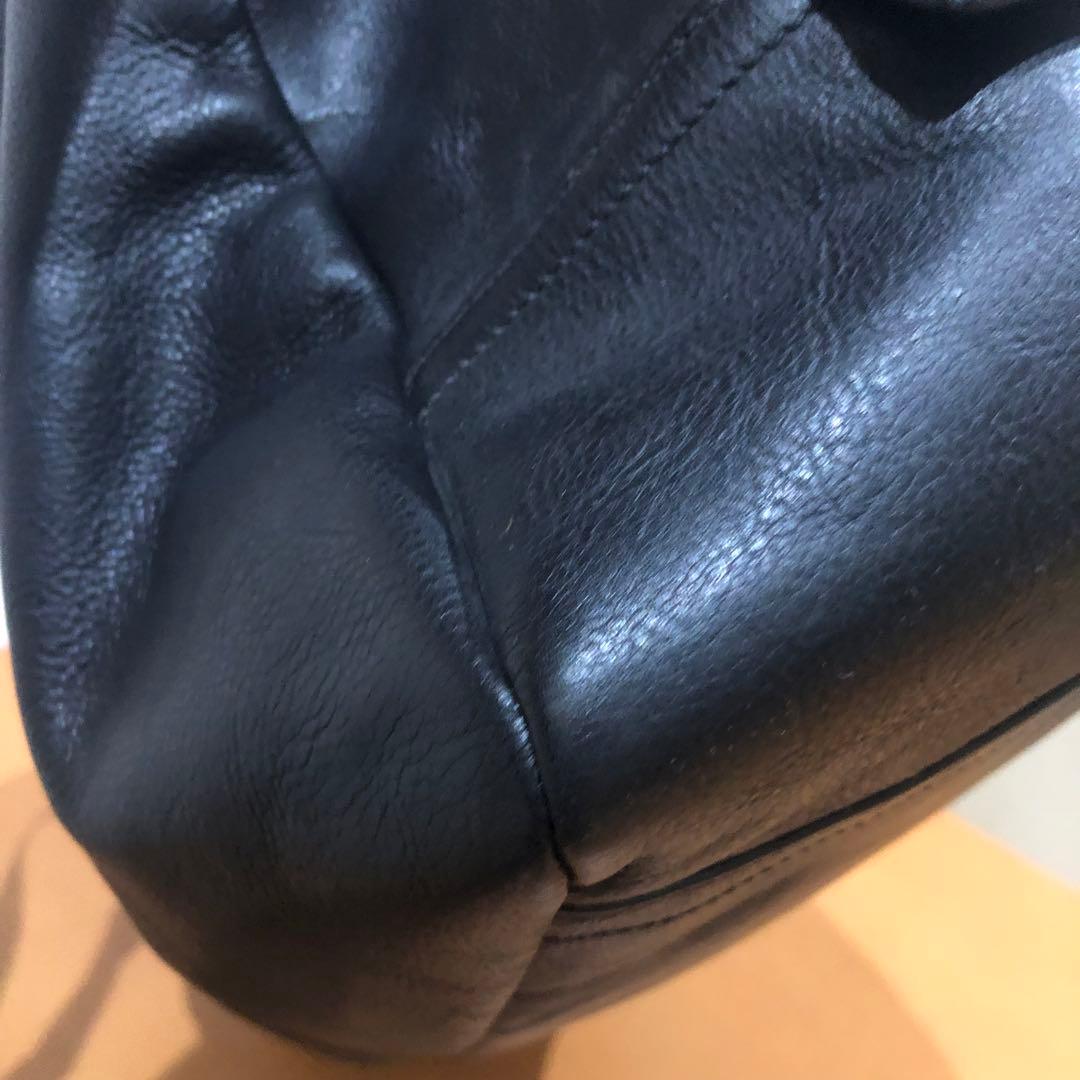 良品　コーチ 2way ボストンバッグ　旅行カバン　ダッフル　黒　オールレザー