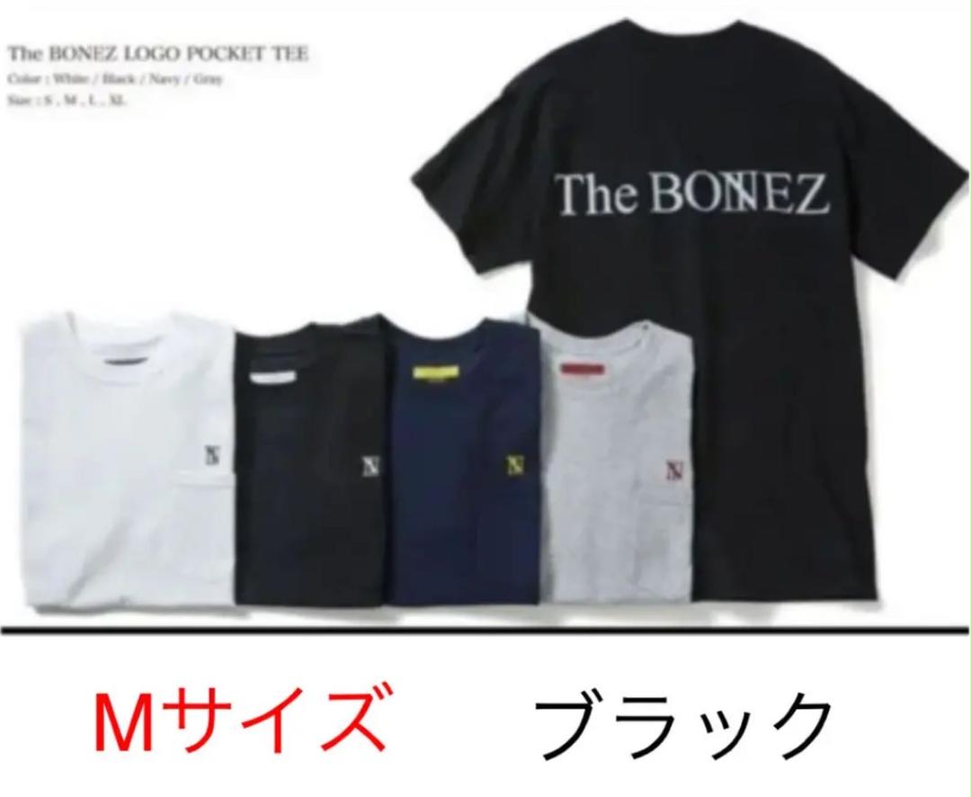 THE B0NEZ ボーンズ Tシャツ 刺繍 M 黒 THE B0NEZ ボーンズ Tシャツ 刺繍 M 黒
