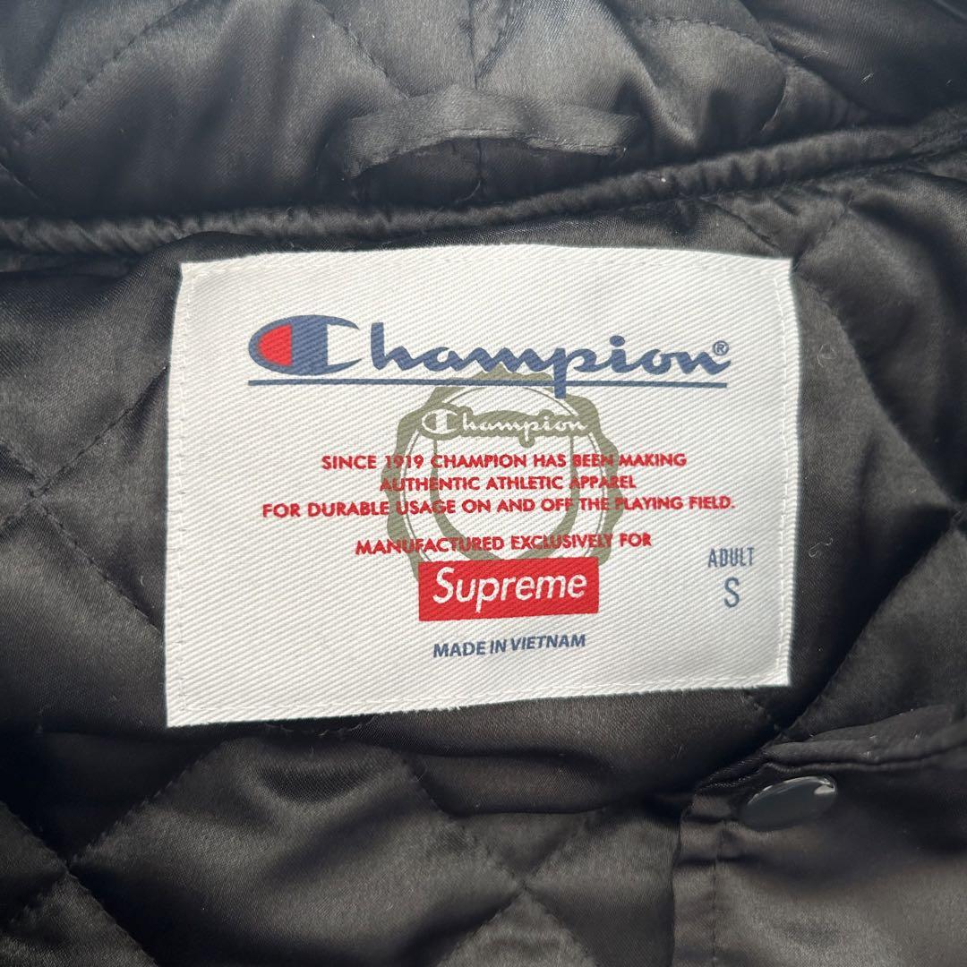 Champion × Supreme スタジャン Sサイズ 黒