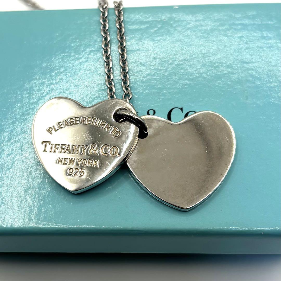 P様　Tiffany　ネックレス　リターントゥ　ダブルハート　シルバー　925 TIFFANY&CO.リターントゥタグダブルハートネックレス シルバー