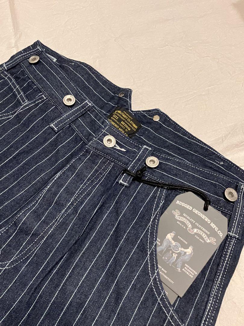 【typeＢ-Ｓ】 ストライプ　デニム　パンツ　ウォバッシュ　ヒッコリー typeB-M】 ストライプ デニム パンツ ウォバッシュ ヒッコリー