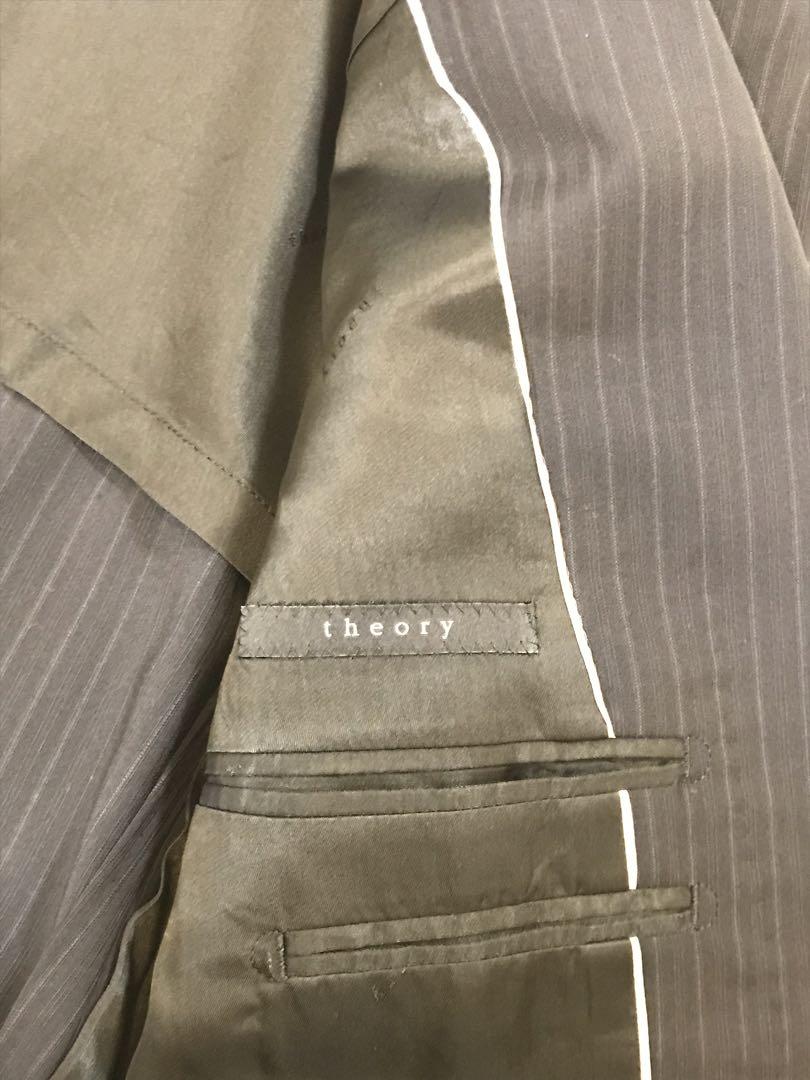 【美品】Theory セオリー　セットアップ　スーツ　ストライプ　ブラック