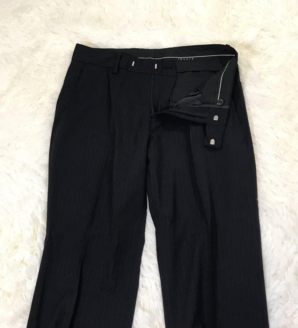 【美品】Theory セオリー　セットアップ　スーツ　ストライプ　ブラック