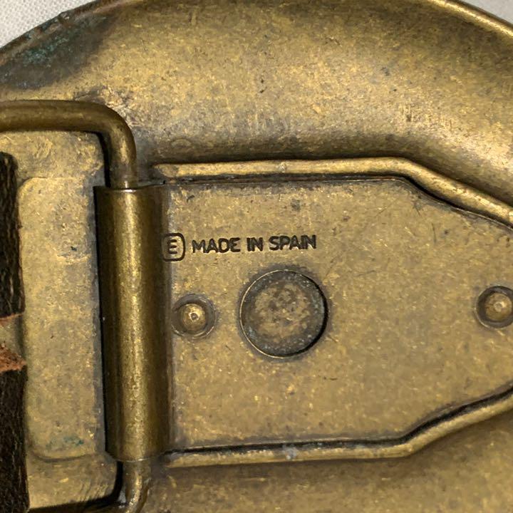 vintage Spain製 ターコイズ オーバー バックル レザー ベルト - メルカリ