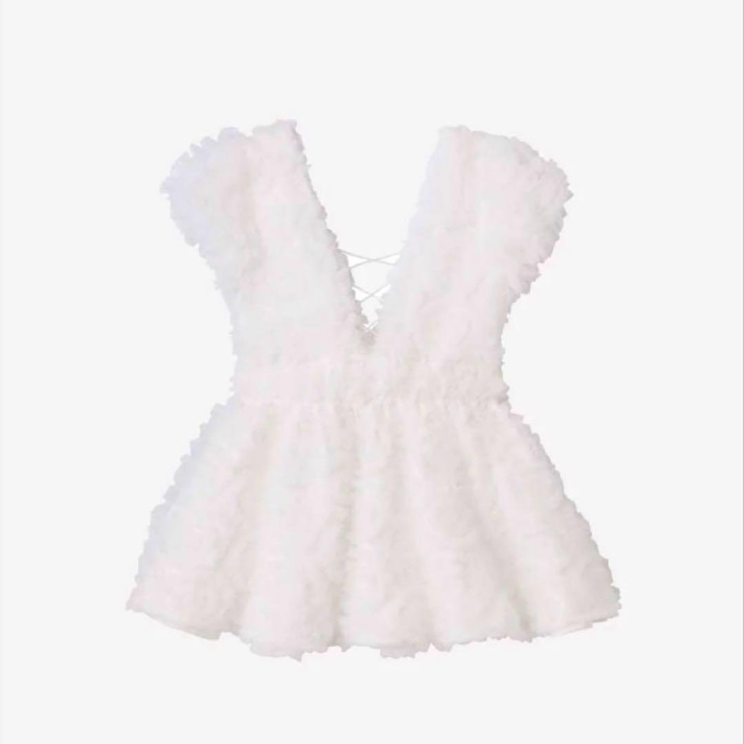 polaura フラワーぺプラムバックリボンチュニック polaura フラワーぺプラムバックリボンチュニック - メルカリ