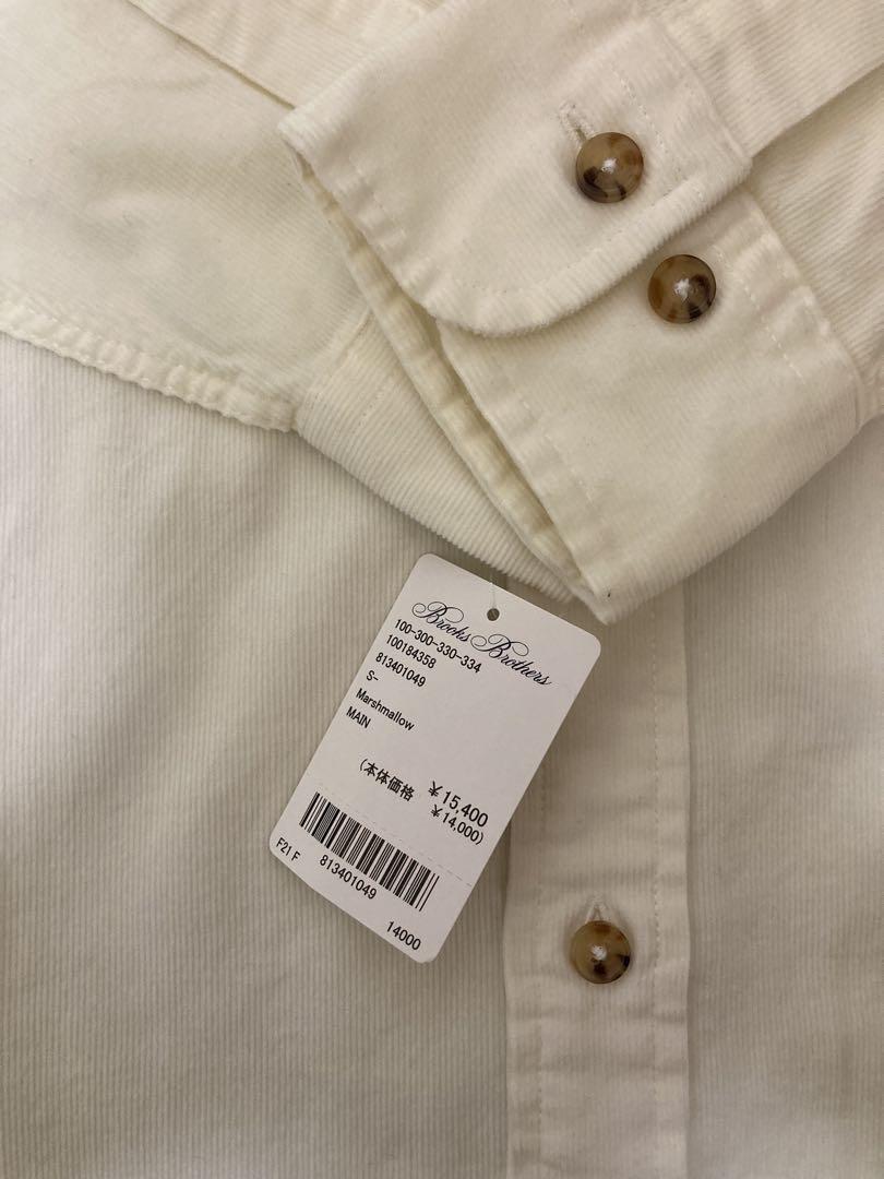 新品 BROOKS BROTHERS コットン ピンウェールコーデュロイシャツ
