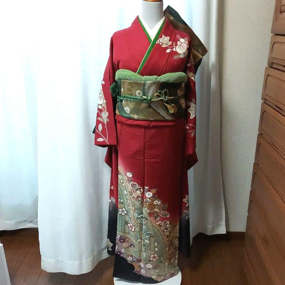 振袖 身長157-172cm 緑 正絹 振袖 身長157-172cm 緑 正絹 振袖 身長157-172cm 緑 正絹 - メルカリ