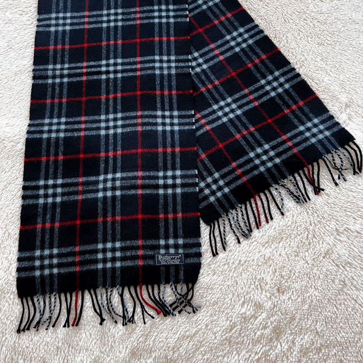 ブランド 希少美品 マフラー カシミヤ ノバチェック 旧タグ UWRVf-m61501655746 バーバリーズ オブ ロンドン ︻ション・