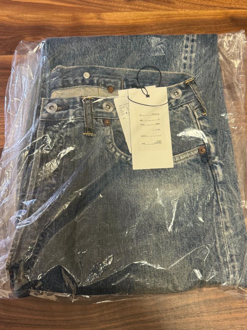 パンツ A.PRESSE No.22 Washed Wide Denim 34