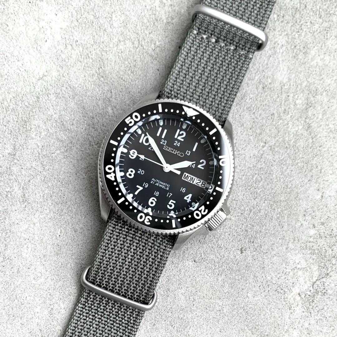 【美品】SEIKO セイコー ミリタリーウォッチ 7S26 自動巻 曜日日付機能 SEIKO 7S26-00D0ダイバーズウォッチ ミリタリーウォッチ