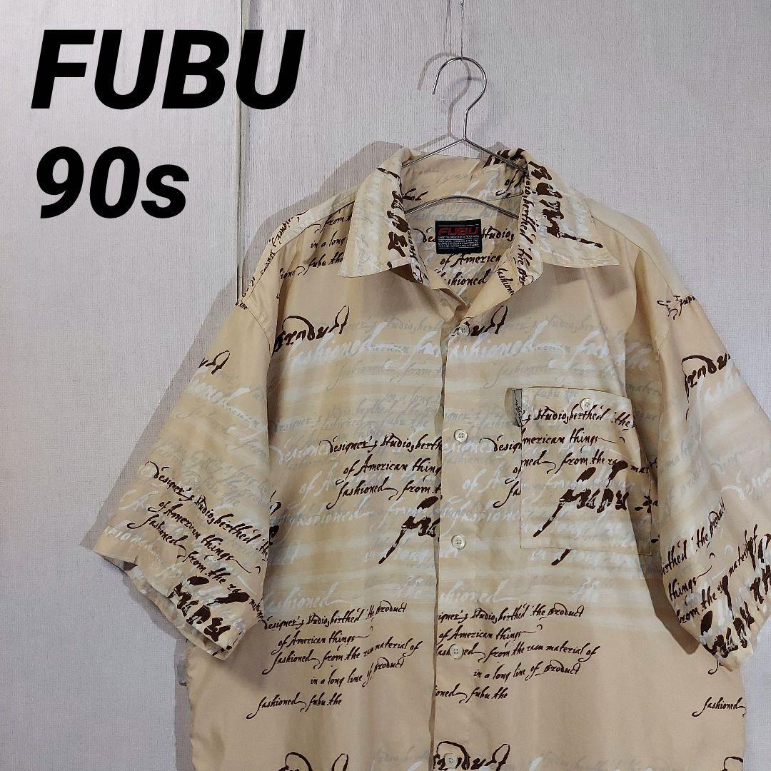 【古着】フブ FUBU 半袖シャツ ボックスシルエット 総柄 ビッグシルエット