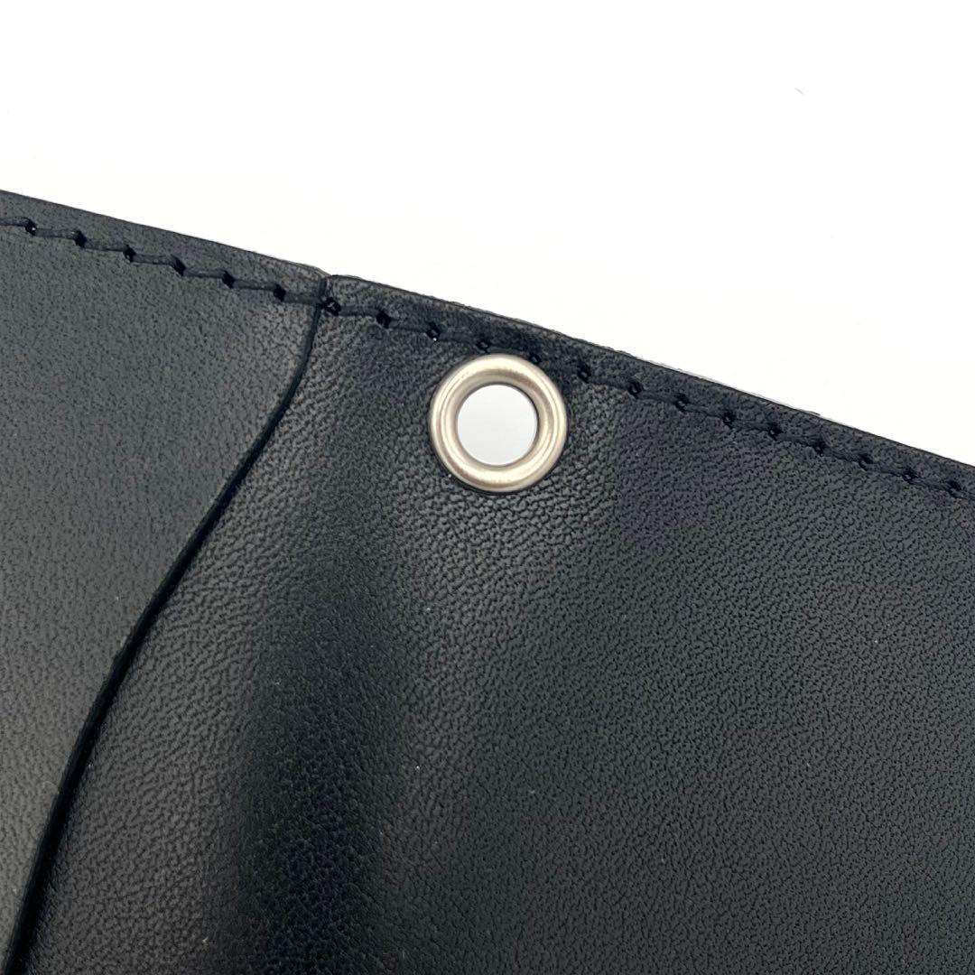 栃木レザー コンパクト財布 二つ折り財布 スタッズ財布 ミニ財布 【新品】