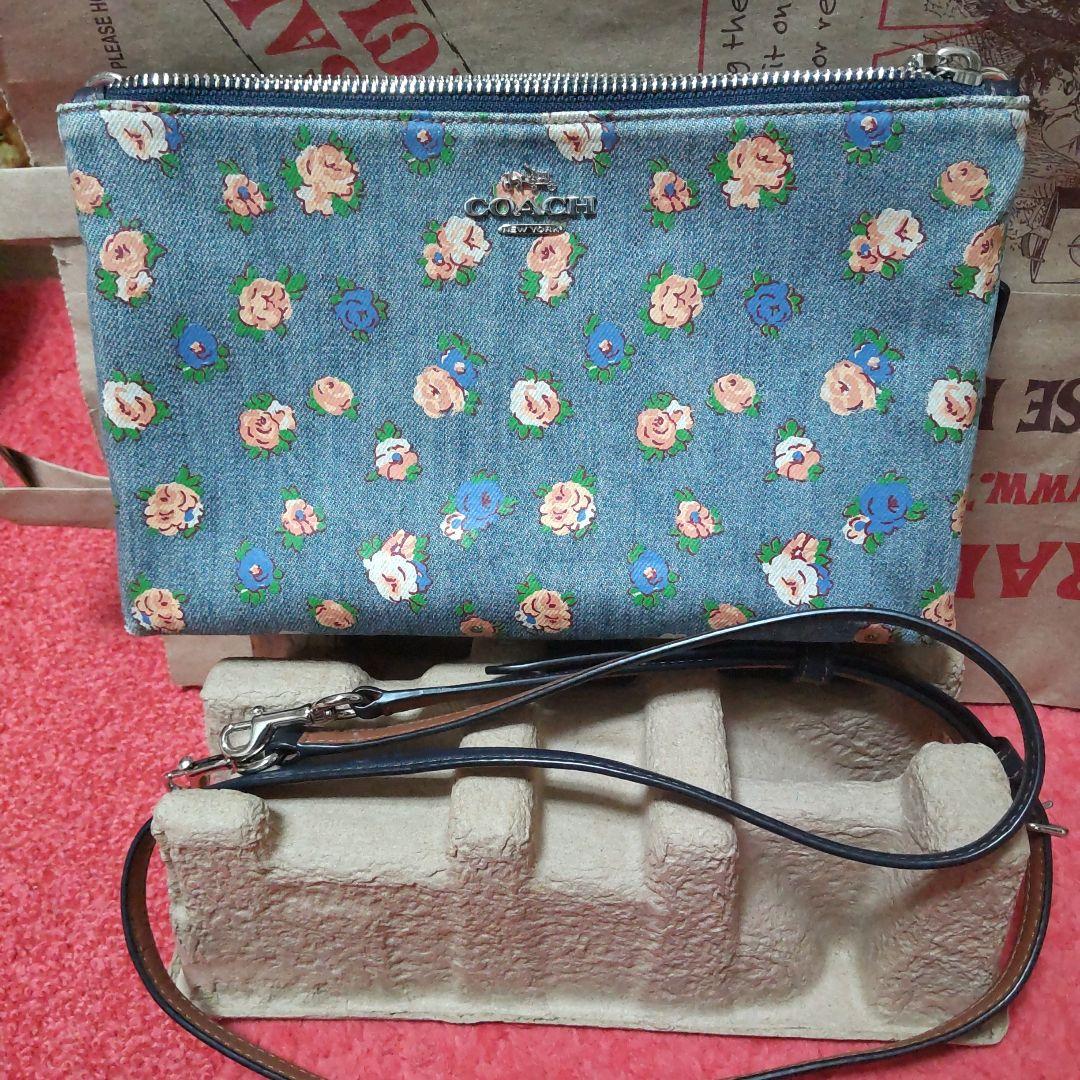 COACH コーチ ショルダーバッグ ポーチ フローラルプリント花柄