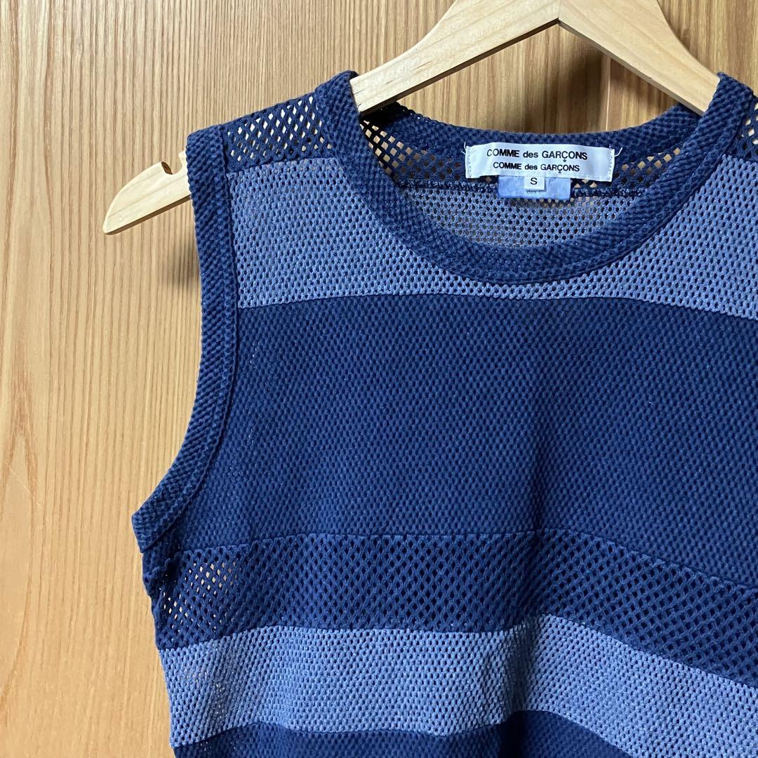 COMME des GARÇONS コムコム メッシュ ノースリーブ S