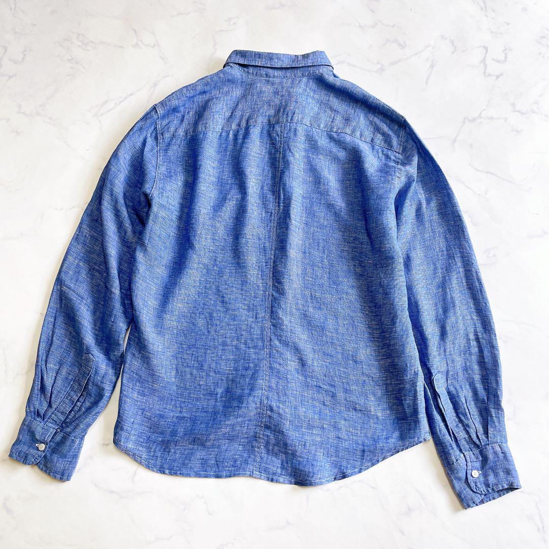 美品 フランクアンドアイリーン Paul ポール リネン長袖シャツ