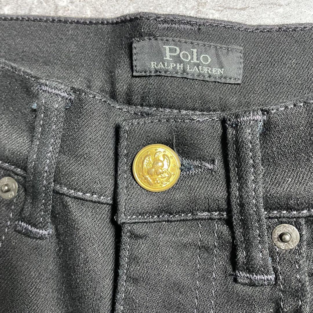 Polo Ralph Lauren〈フレアトラックパンツ 刺繍 ブラック〉 Polo Ralph Lauren〈フレアトラックパンツ 刺繍 ブラック〉