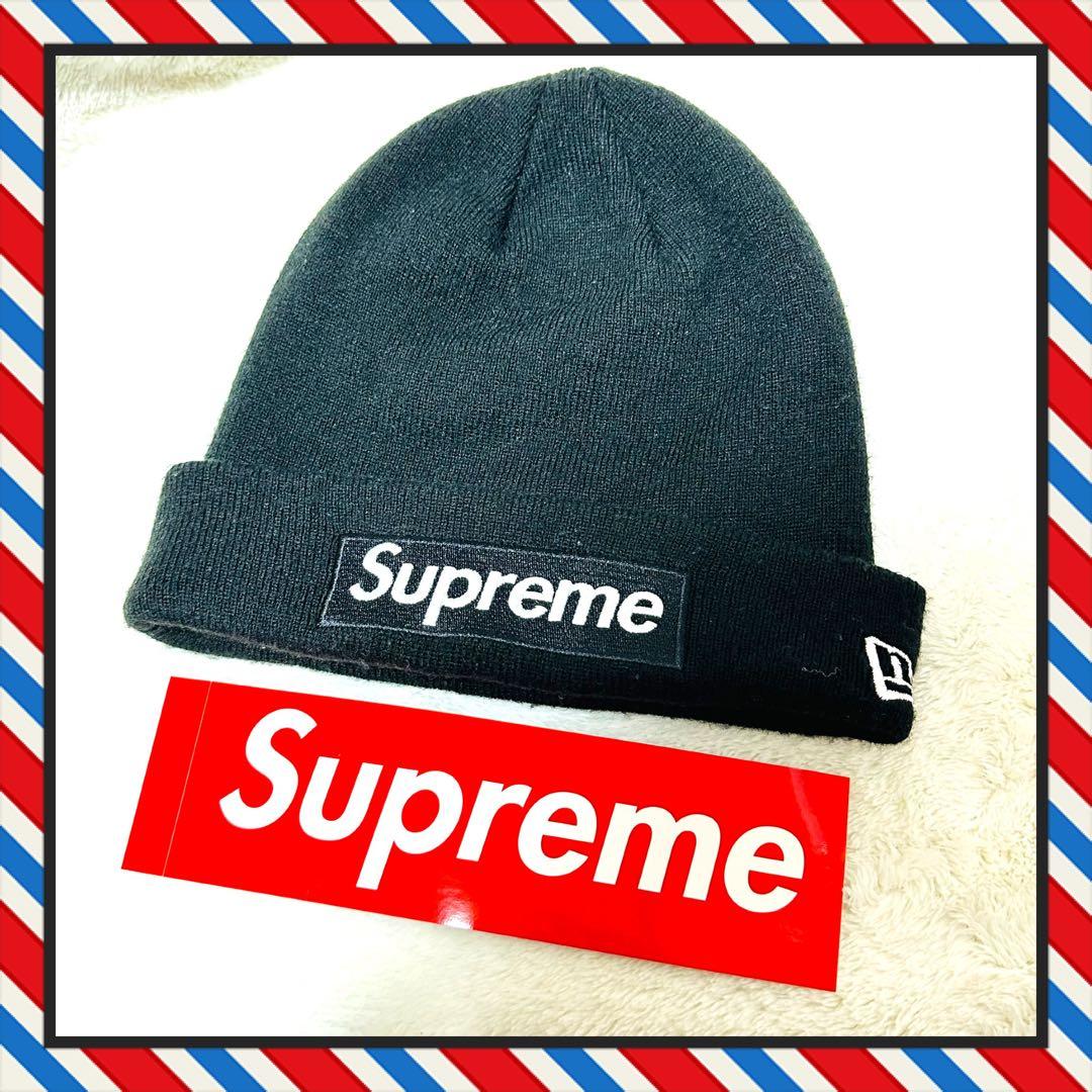 supreme ビーニー ニット帽 ブラック ボックスロゴ 正規品 Supreme box logo beanie ボックスロゴ ビーニー ニット帽