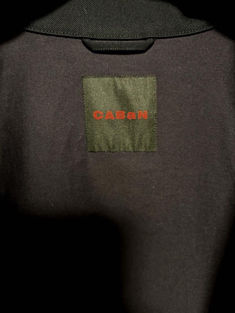 【美品】CABaN  ウールギャバジン スタンドカラーコート　ネイビー　Mサイズ