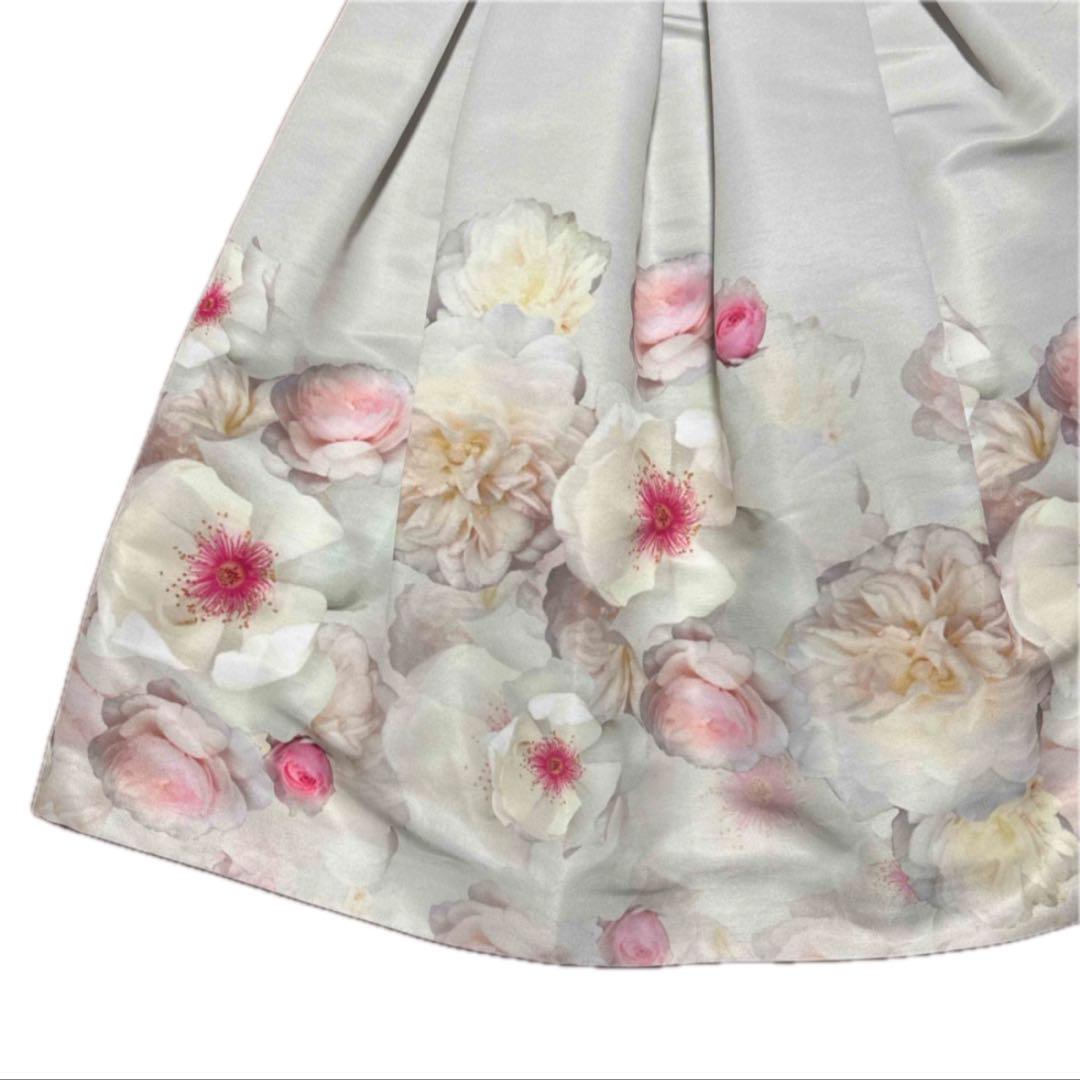 TEDBAKER 花柄 肩リボンワンピース