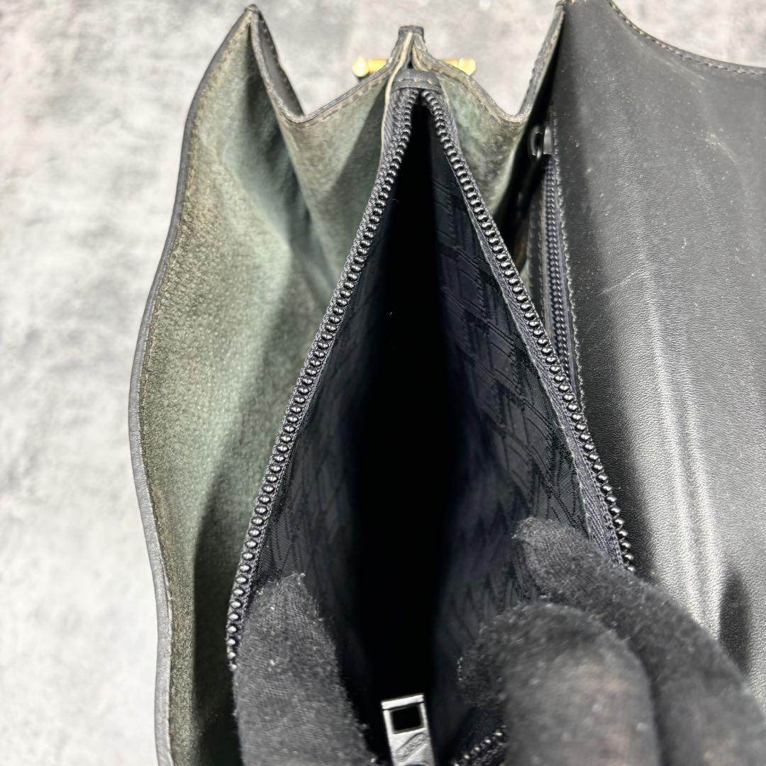 ✨極美品✨ ダンヒル Dunhill  ショルダーバッグ オールレザー ブラック