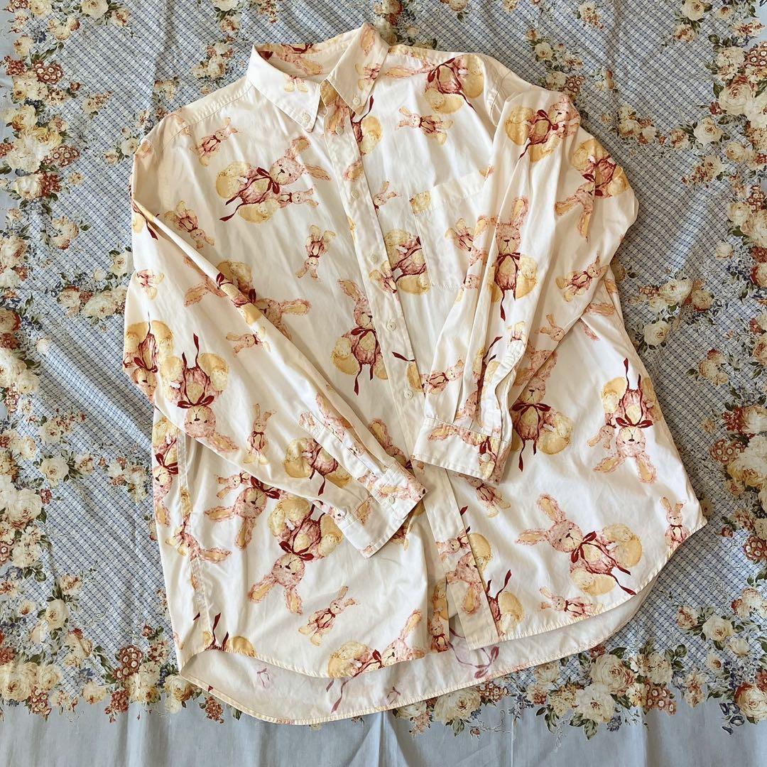 美品 ピンクハウス うさぎ シャツ 長袖