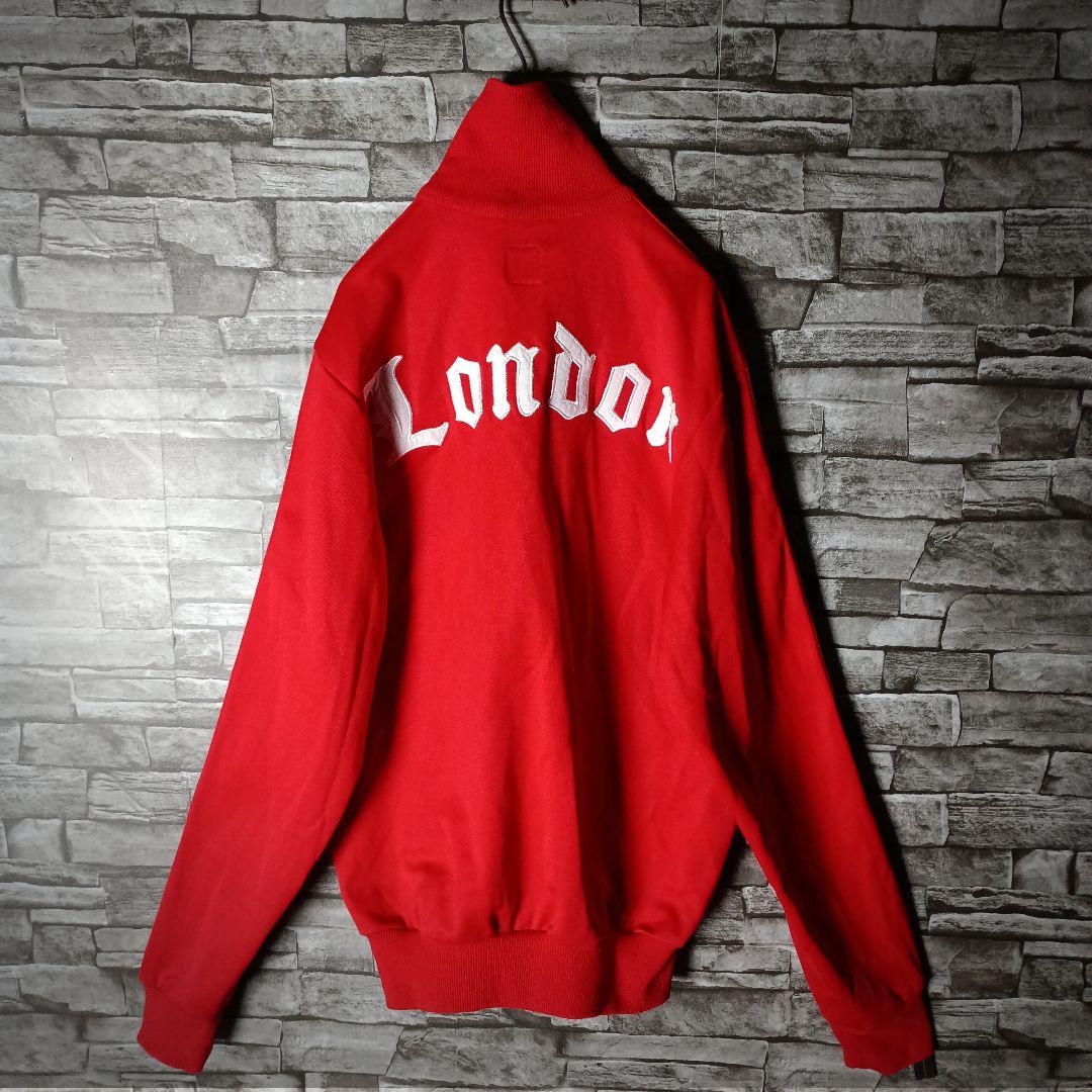 00ｓ☆アディダス 都市シリーズジャージ ロンドン 刺繍バックロゴ ハイネック