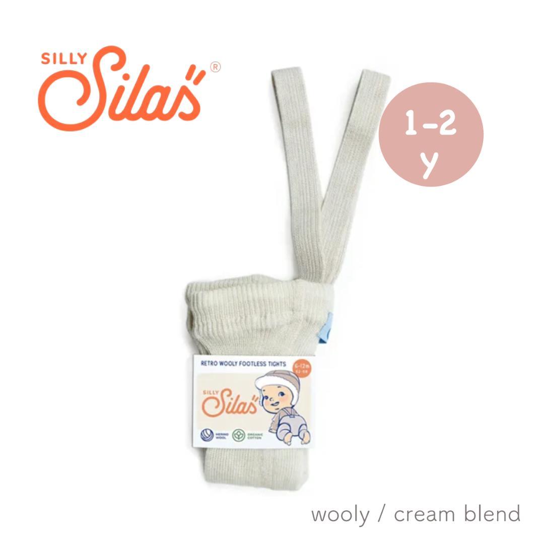 ＊Silly Silas＊フットレスタイツ“ウーリー/クリームブレンド”1-2y