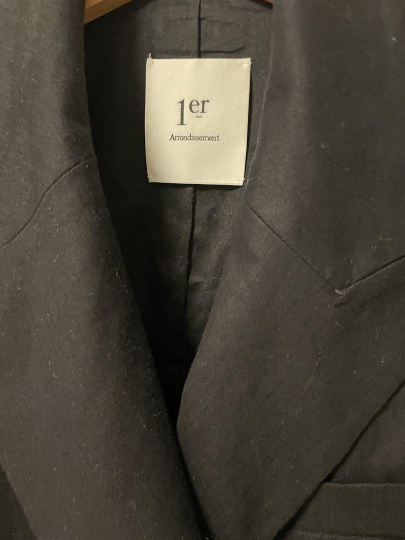1er Arrondissement ブラック テーラードジャケット