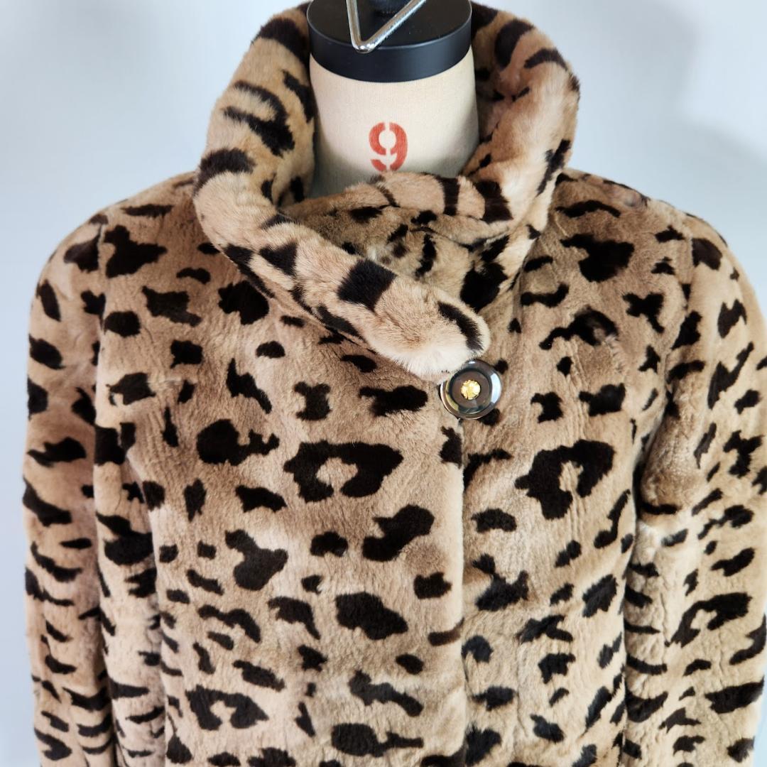 Altima アルティマ ミンクファーコート レオパード柄 高級 毛皮 フリー Altima アルティマ ミンクファーコート レオパード柄 高級 毛皮 フリー