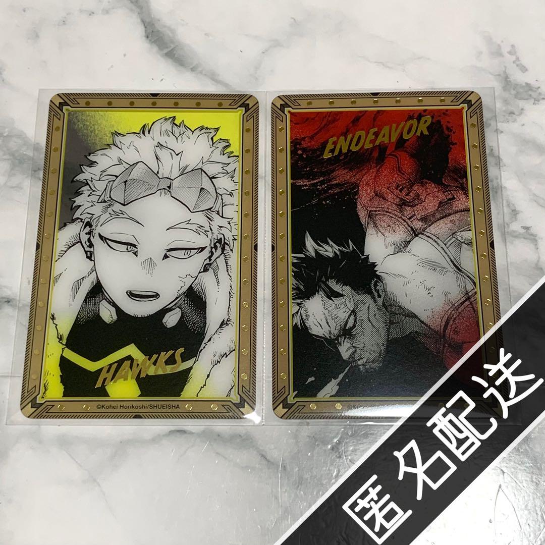 【大特価!!】 ヒロアカ 原画展 エンデヴァー ホークス 箔押しクリアカード ポスター
