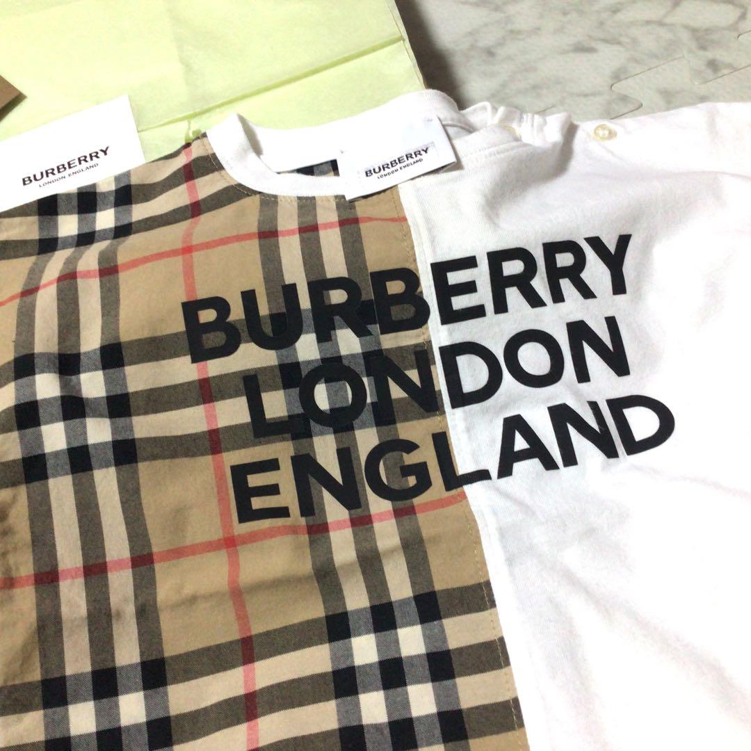 BURBERRY チェック柄ロンパース 9-12ヶ月 - メルカリ