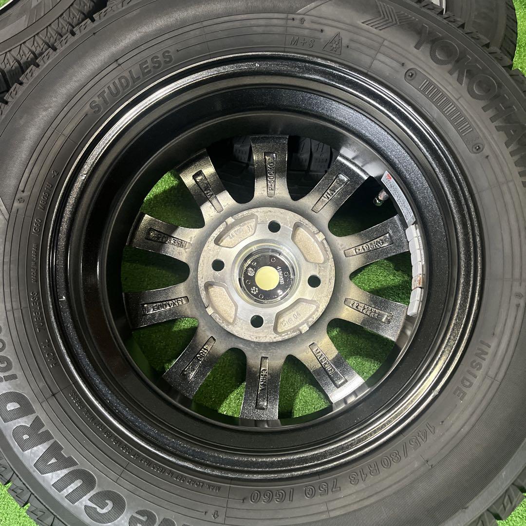 校長先生① 2本145/80R13 iG60 22年　スタッドレスセット！