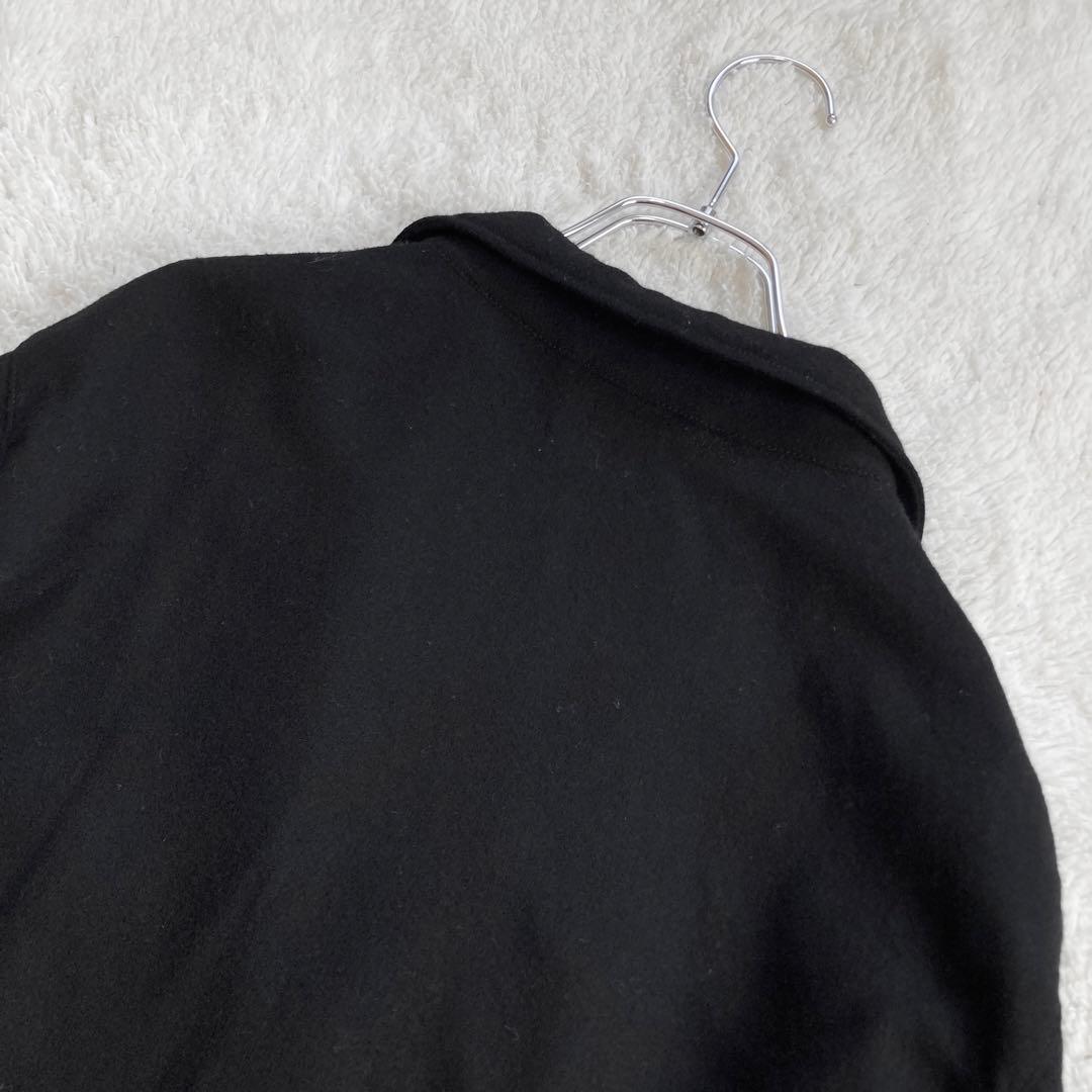 【美品・サイズXL】steven alan　シャツジャケット　黒　ウール100%
