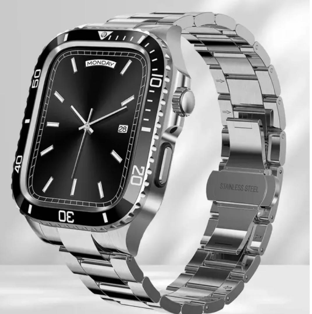 未使用品　Apple Watch 44mm対応 耐衝撃ステンレス　サブマリーナ風 オンライン 通販ファッション - 未使用品 Apple Watch 44mm対応