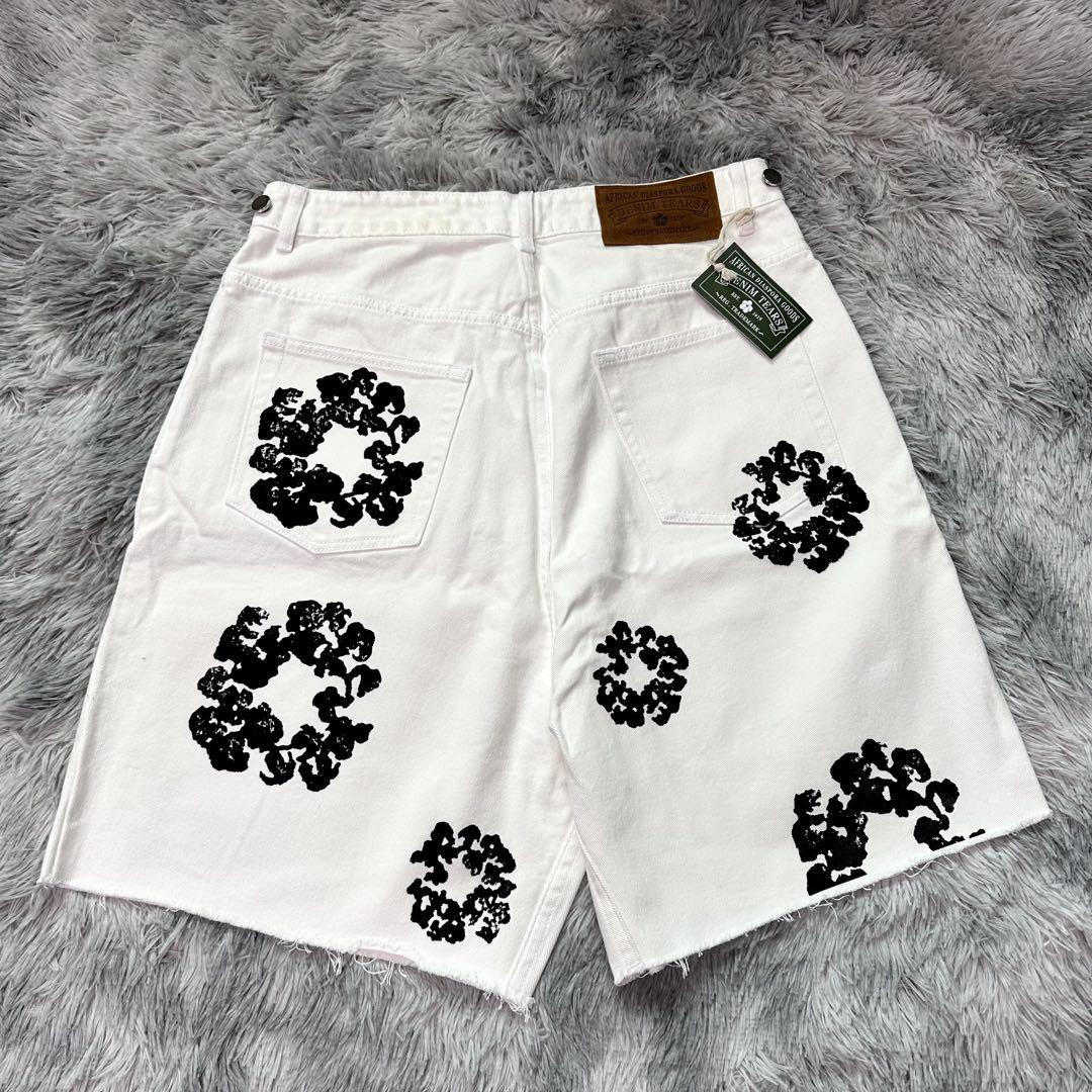DENIM TEARS デニムティアーズ コットン リース デニム ショーツ