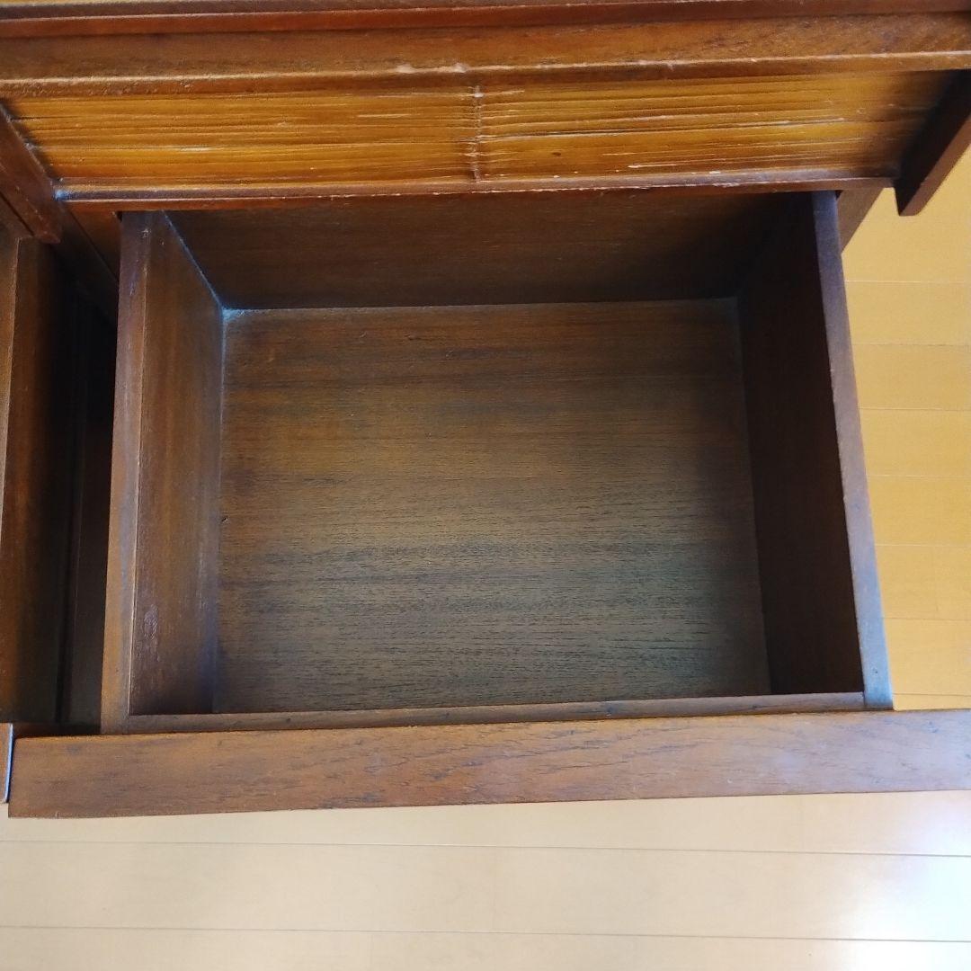 アジアン家具 4つ段引き出しチェスト　2セット ブラウン