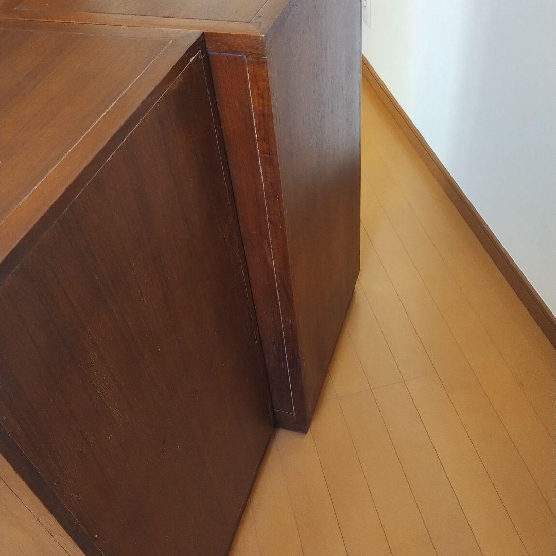 アジアン家具 4つ段引き出しチェスト　2セット ブラウン