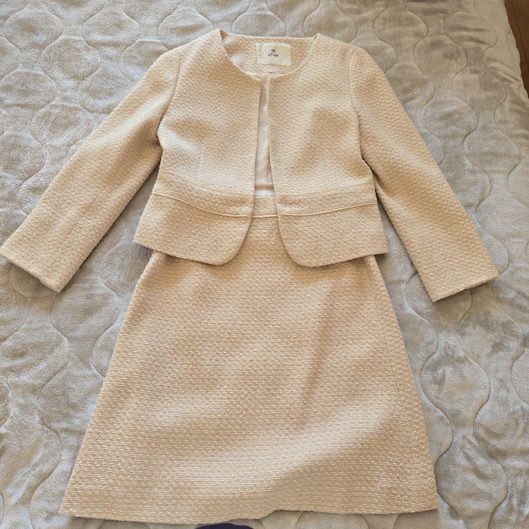 ef-de アイボリージャケット スカート セット 9号