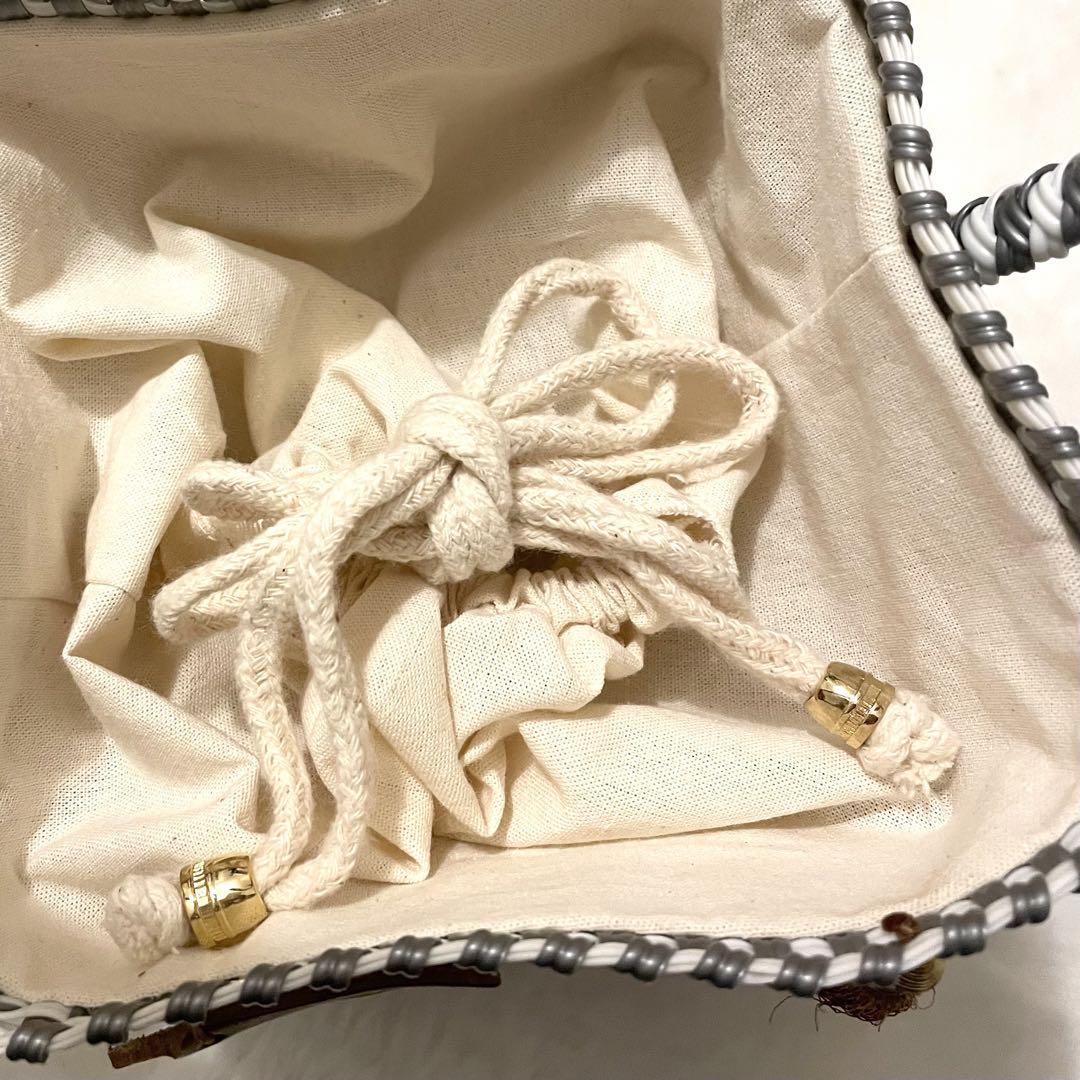 なお花様 WOVEN ボックスバッグ メルカド かごバッグ レザー