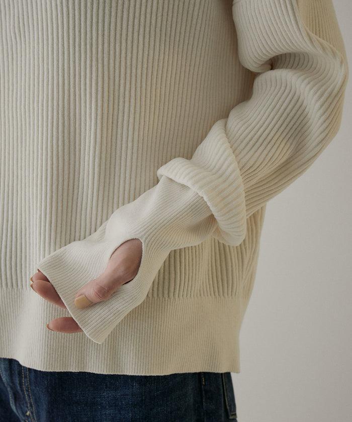 定価20,】ハーフジップニット CreamyCotton 試着のみ トップス