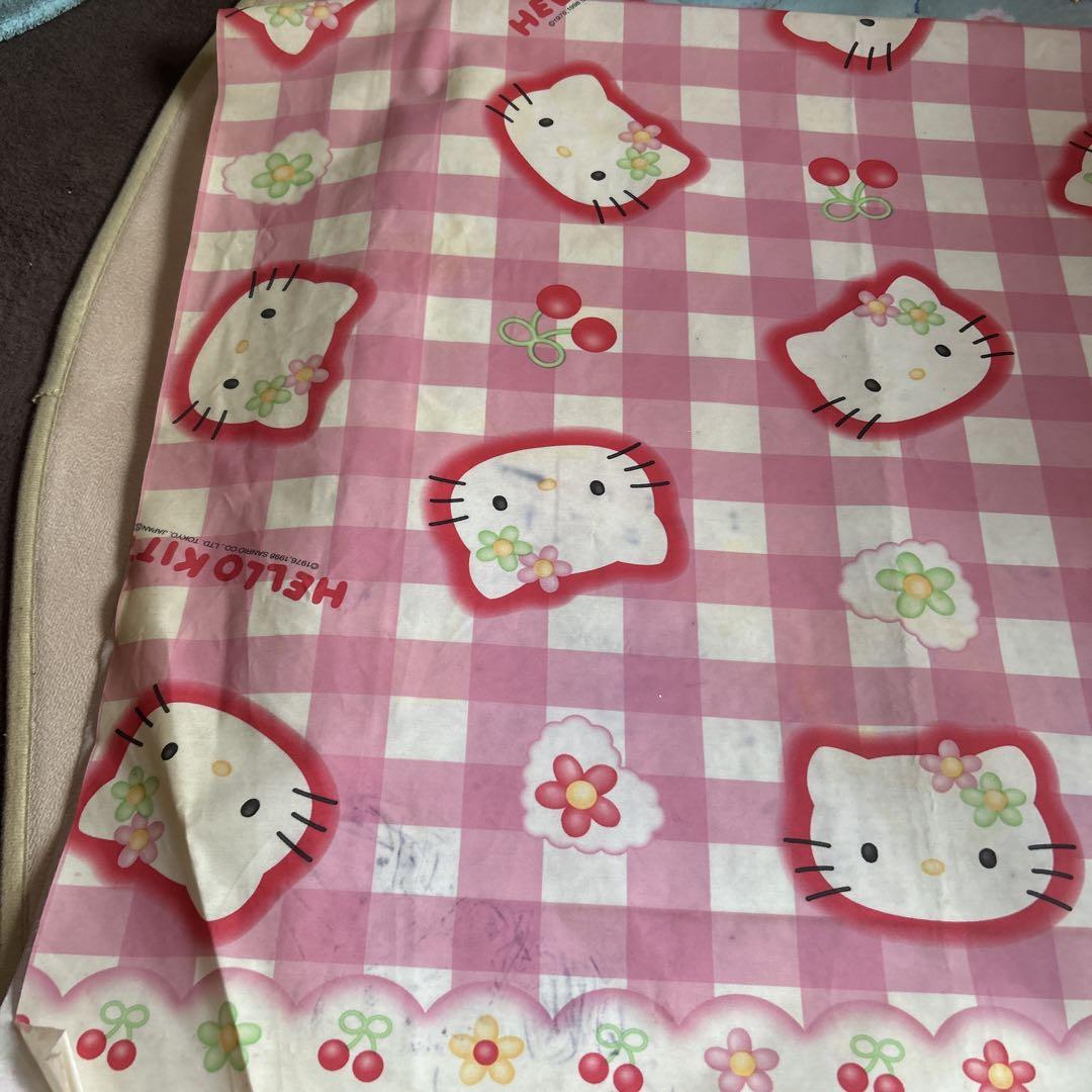 レトロ☆ハローキティ テーブルクロス ビニール生地 カオハナ