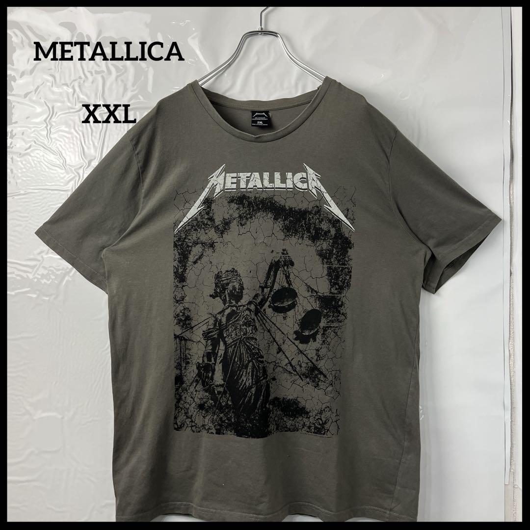 ミュージックtシャツ METALLICAメタリカ 緑グリーン ツアーライブ 古着