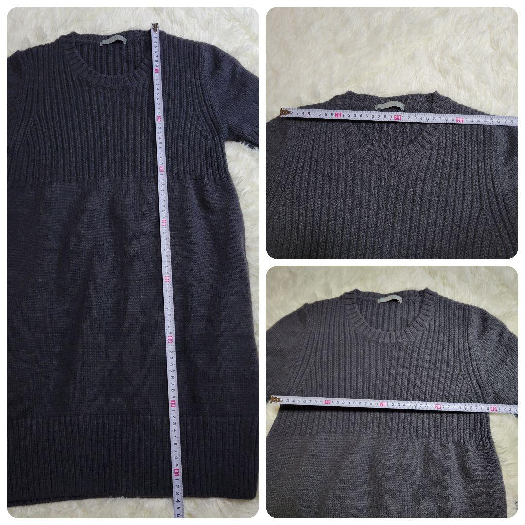 セオリーリュクス ニット ワンピース グレー 半袖 theoryluxe